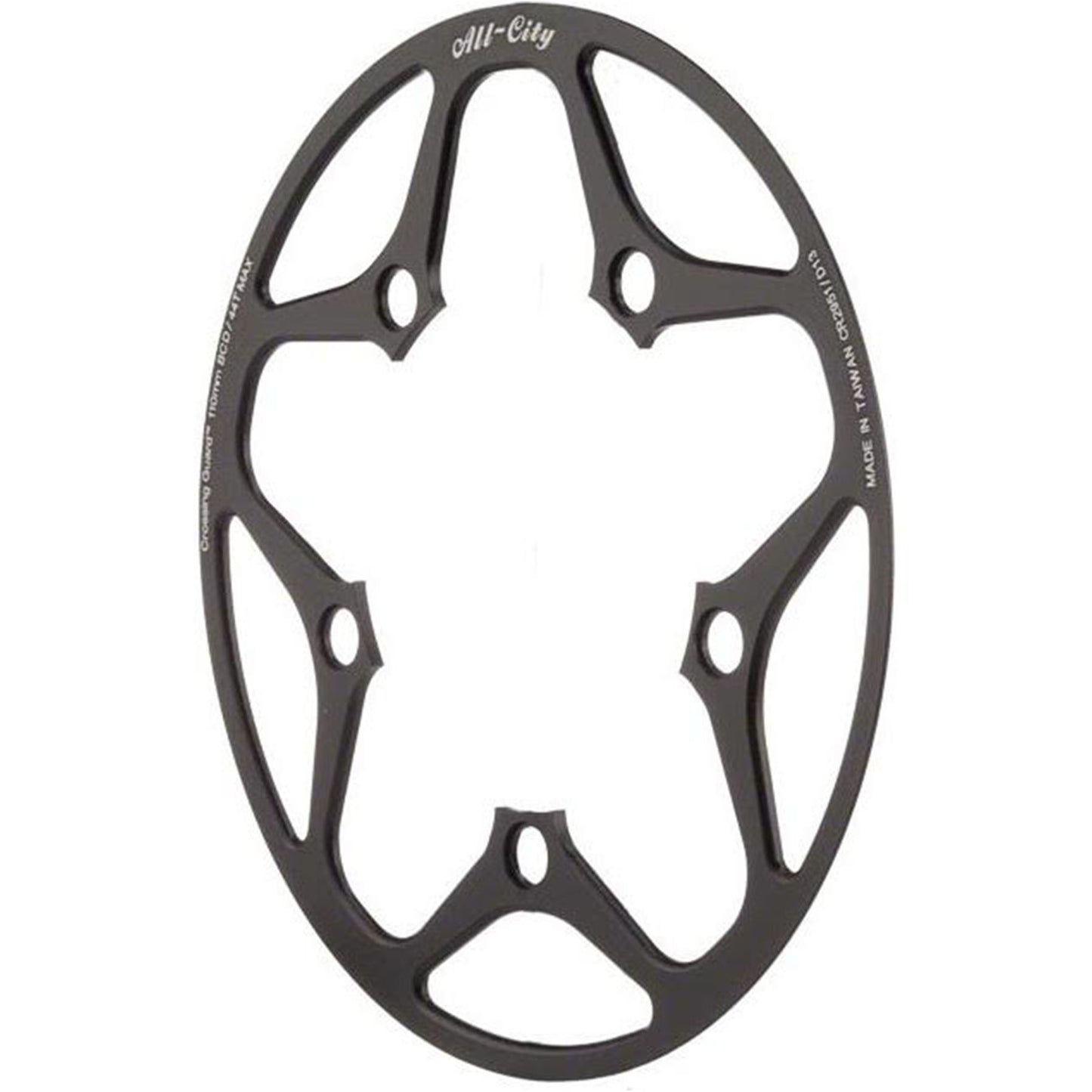 All-City Cross Wizard Chainring Guard, 44t x 110mm Black